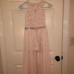 pink speechless kids 12 dress with built in shorts
